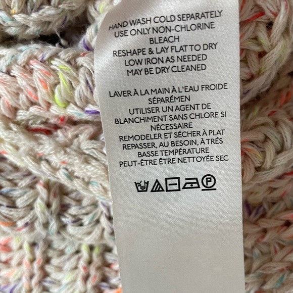 Free People Neon Lights Oversize Knit Sweater in Confetti Combo. Size M. - Picture 15 of 15